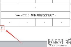 word删除空白页的方法
