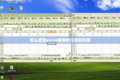 怎么调整excel表格的行高和列宽