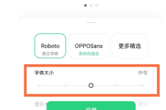 oppo手机字体大小在哪里调