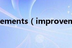 improvement能加s吗