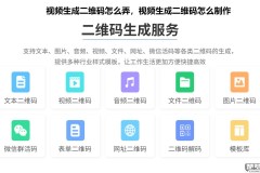 视频怎么生成二维码？完整操作指南与工具推荐