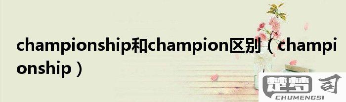 championship单复数