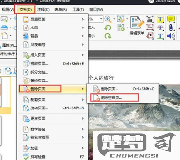 PDF文件删除空白页的方法