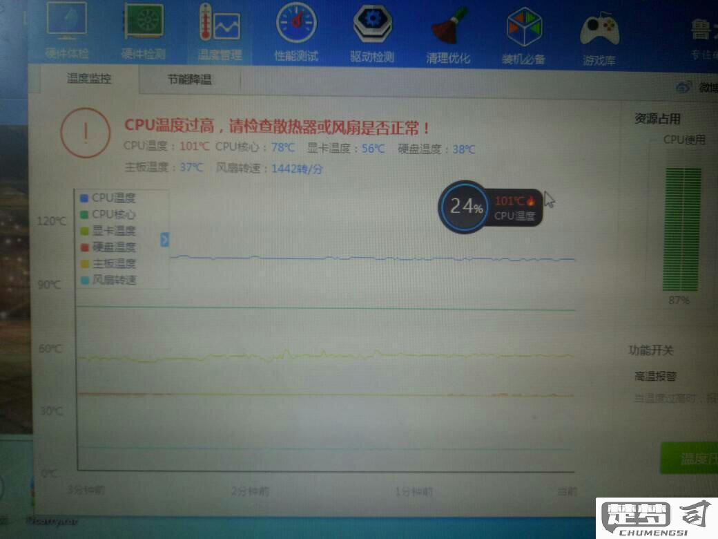 笔记本电脑cpu温度高