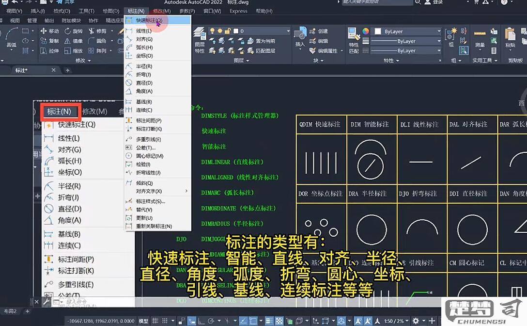 cad直线长度标注命令