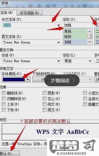 WPS文档设置默认字体