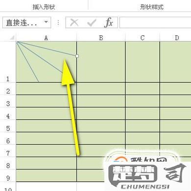 在表格中画斜线的步骤