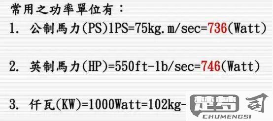 kw和马力怎么换算？详细步骤与公式解析