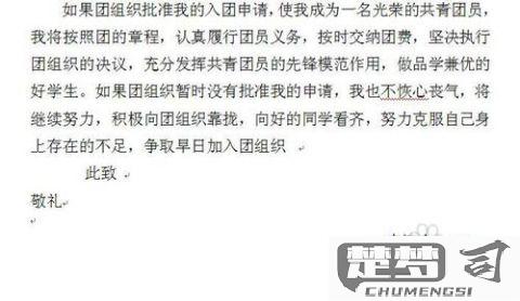 初中入团申请书怎么写？格式与范文全解析